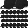 20pcs Blank Sublimation Black 100% Polyester 5-Panel Cap