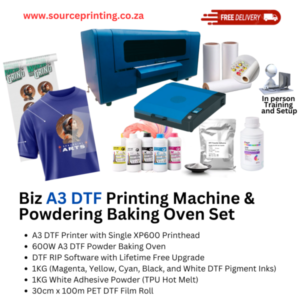 Biz A3 DTF Printing Machine & Powdering Baking Oven Set