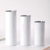 Sublimation Blank 10pc Double Wall 15oz Skinny Tumbler – White, Stainless Steel - Image 3