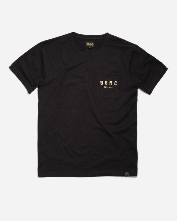 20 Black T-Shirts with Custom Pocket Print