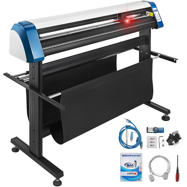 1350mm Vinyl Cutter with Semi-Automatic Contour Cutting, Stand,  Collection Basket and Software