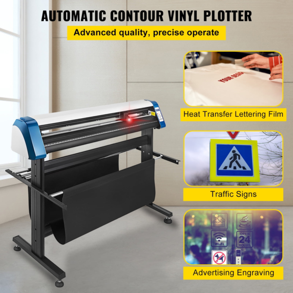 1350mm Vinyl Cutter with Semi-Automatic Contour Cutting, Stand,  Collection Basket and Software - Image 8