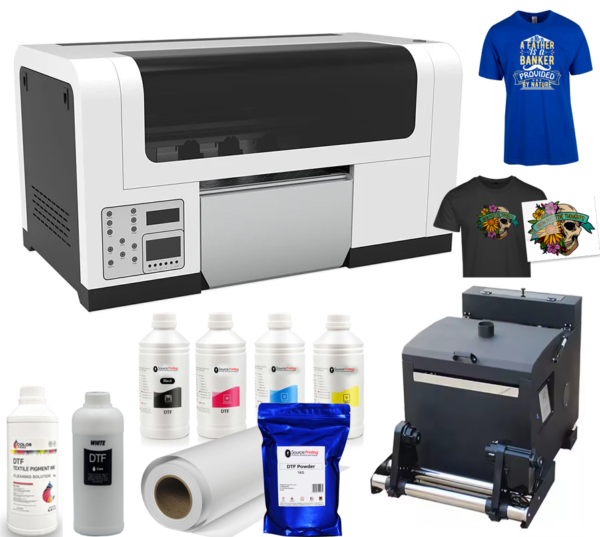 DTF 300mm Printing & Powdering Machine Package for small to medium-scale DTF printing