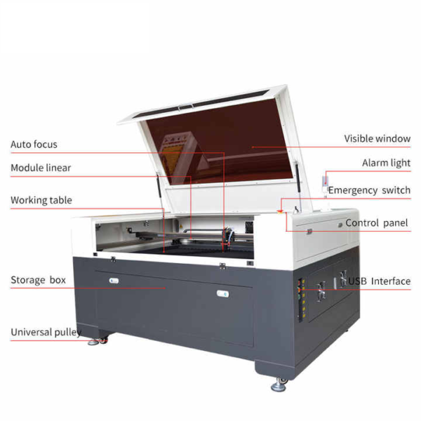 Laser Cutting & Engraving Machine 80W - High Precision, Ruida Controller, Honeycomb Table 600mm x 400mm - Image 2