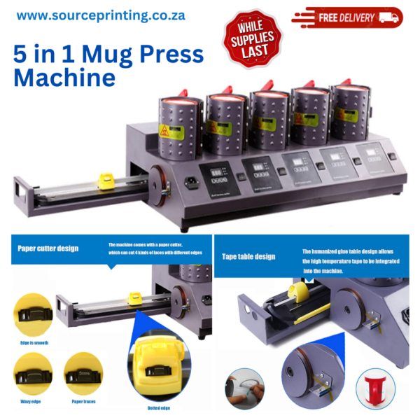 Single Controller 5 in 1 Mug Press Machine Digital Heat Press for Sublimation Mug