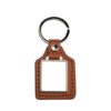 50pcs Sublimation PU Leather & Metal Keychains – Square Custom Keyrings (Black or Brown) - Image 2