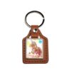 50pcs Sublimation PU Leather & Metal Keychains – Square Custom Keyrings (Black or Brown) - Image 4
