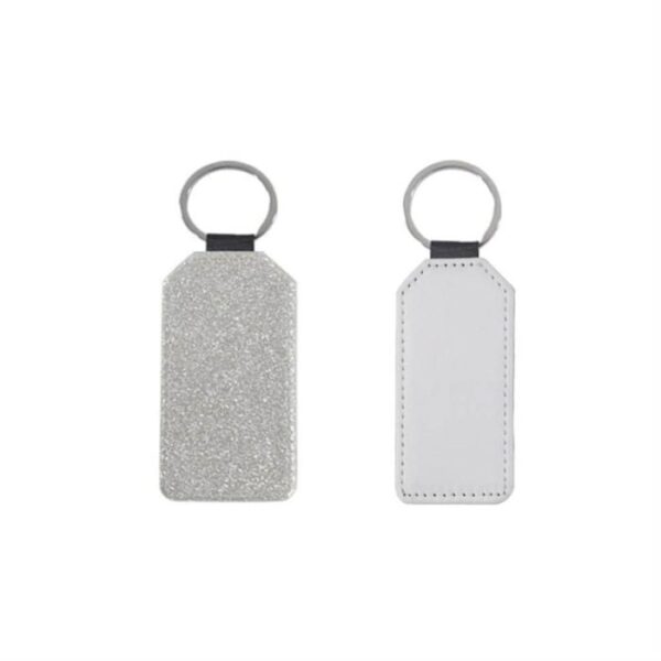 Hexagon Glitter PU Sublimation Keychains – 50pcs - Image 10