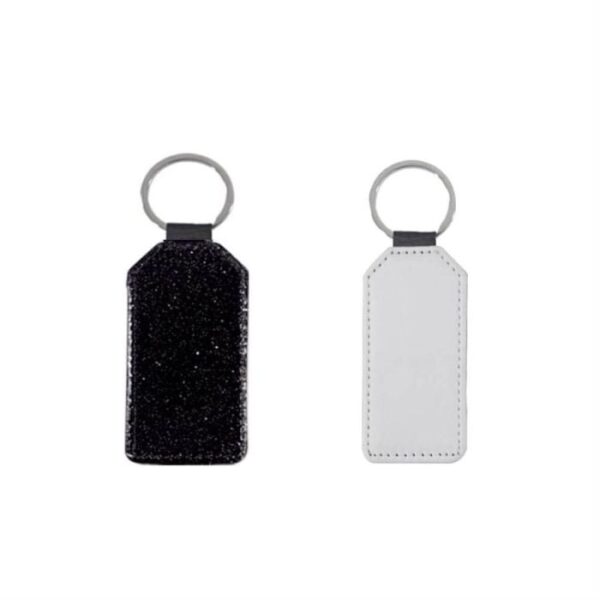 Hexagon Glitter PU Sublimation Keychains – 50pcs - Image 11