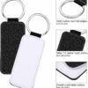 Hexagon Glitter PU Sublimation Keychains – 50pcs - Image 2