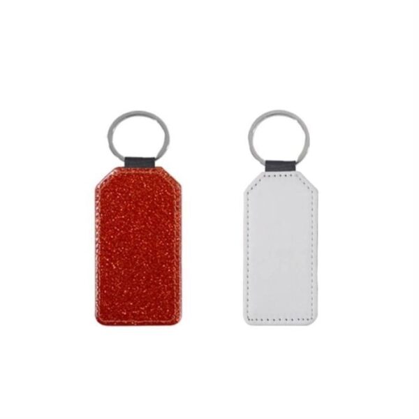 Hexagon Glitter PU Sublimation Keychains – 50pcs - Image 7