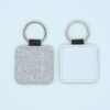 PU Faux Leather Sublimation Keyrings 50pcs (Various Shapes & Glitter Colors) - Image 8