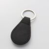 50pcs Custom PU/Metal Round Black Keyrings – Personalizable Sublimation Keychains - Image 3