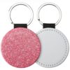 Sublimation Glitter PU Leather Key Chain (Round) – 50pcs - Image 4