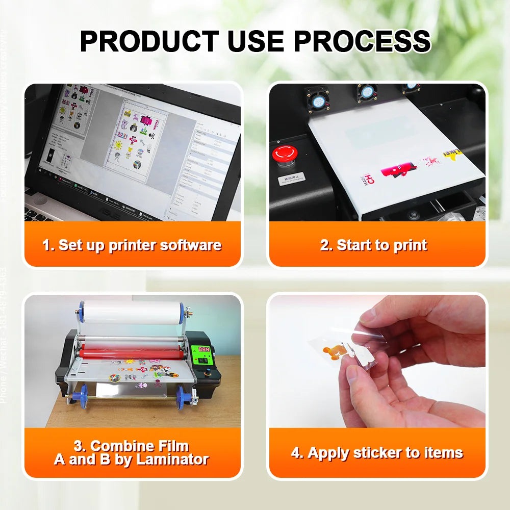 A2 Hot & Cold Roll Laminator Ideal for A3, 30cm, 60cm, and A2 UV DTF film lamination. - Image 4